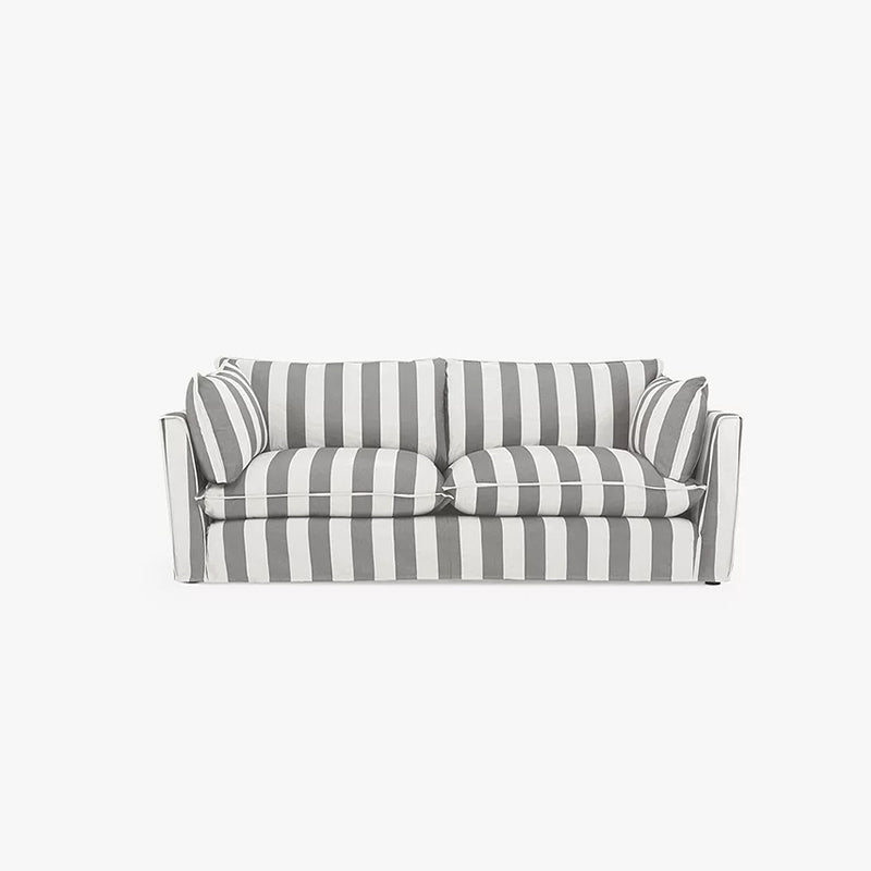 Cocobella 3 Seater Sofa in Garden Grey Stripe - Hand Made in USA