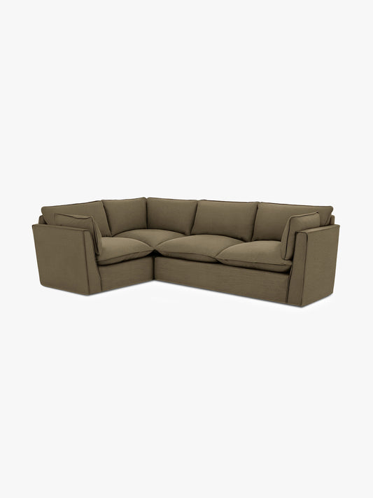 Cocobella RH 2 x 3 seater sofa in Beatrice Olive - Hand Made in USA