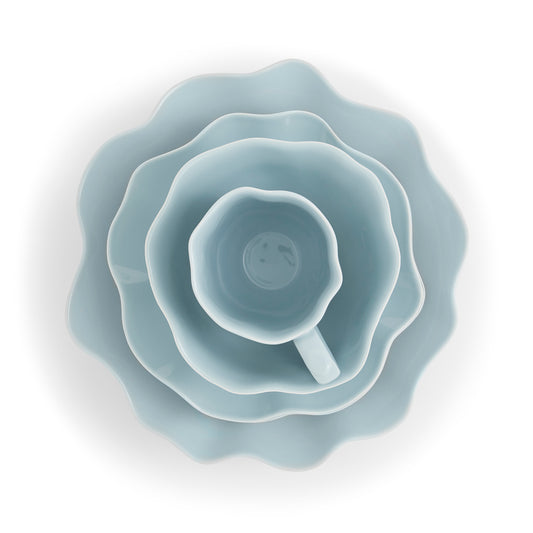 Robins Egg Floret 4 Piece Place Setting