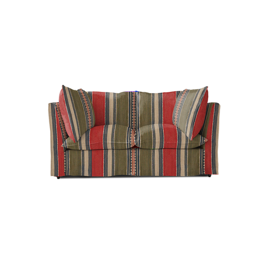 Coco 2 seater sofa with Knife Edge cushion in Las Salinas - Hand Made in USA