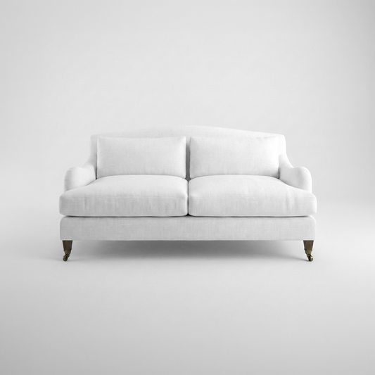 Felix Fixed Cover 2.5 seater sofa with Box Edge Cushion in Customer's Own Material - Handmade to Order in the USA