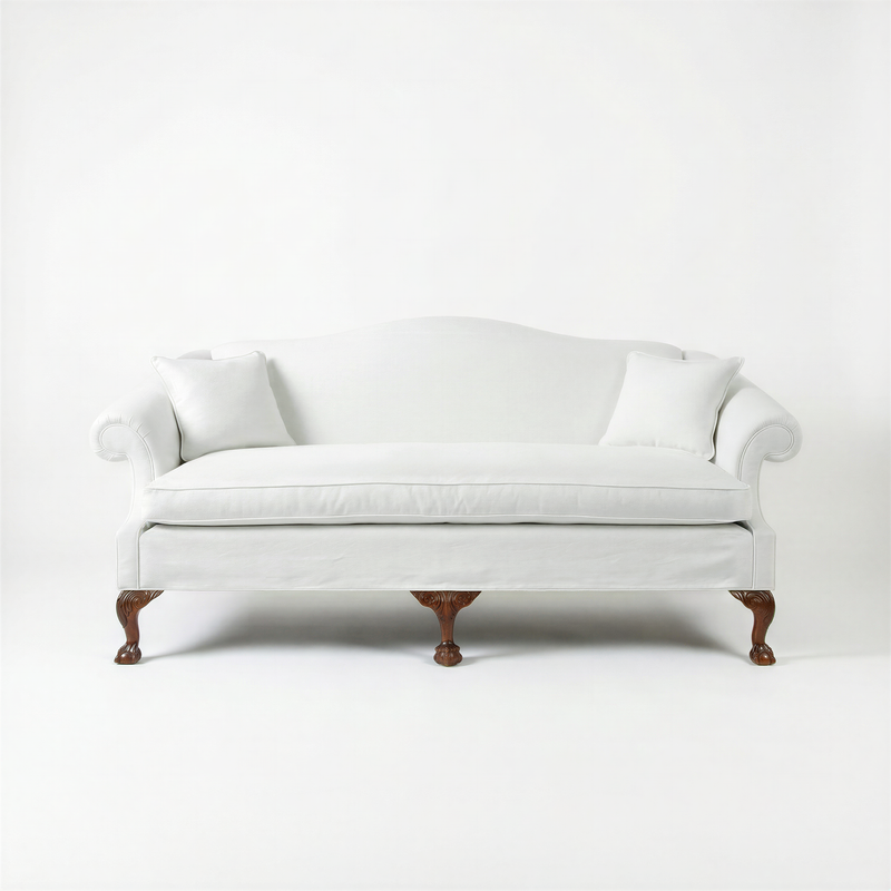 Henrietta Sofa in Cotton Linen Snow Drop - USA Edition