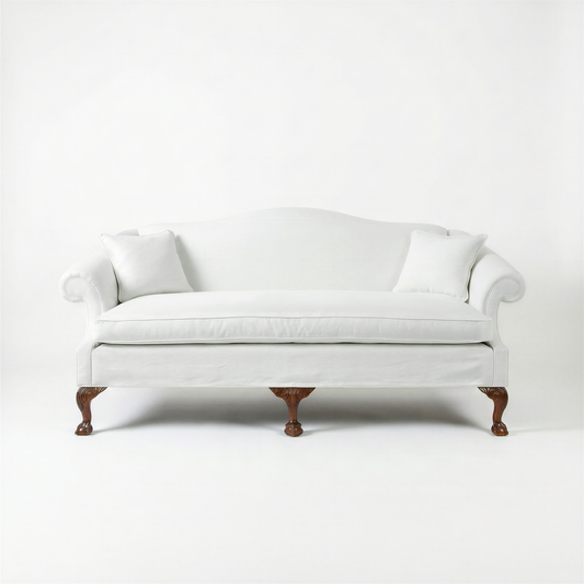 Henrietta Sofa in Cotton Linen Snow Drop - USA Edition