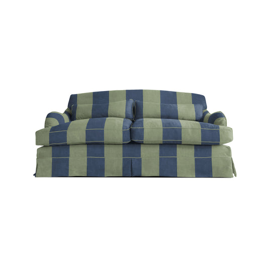Felix Medium Sofa in Woodland Stripe - Hand Made in USA