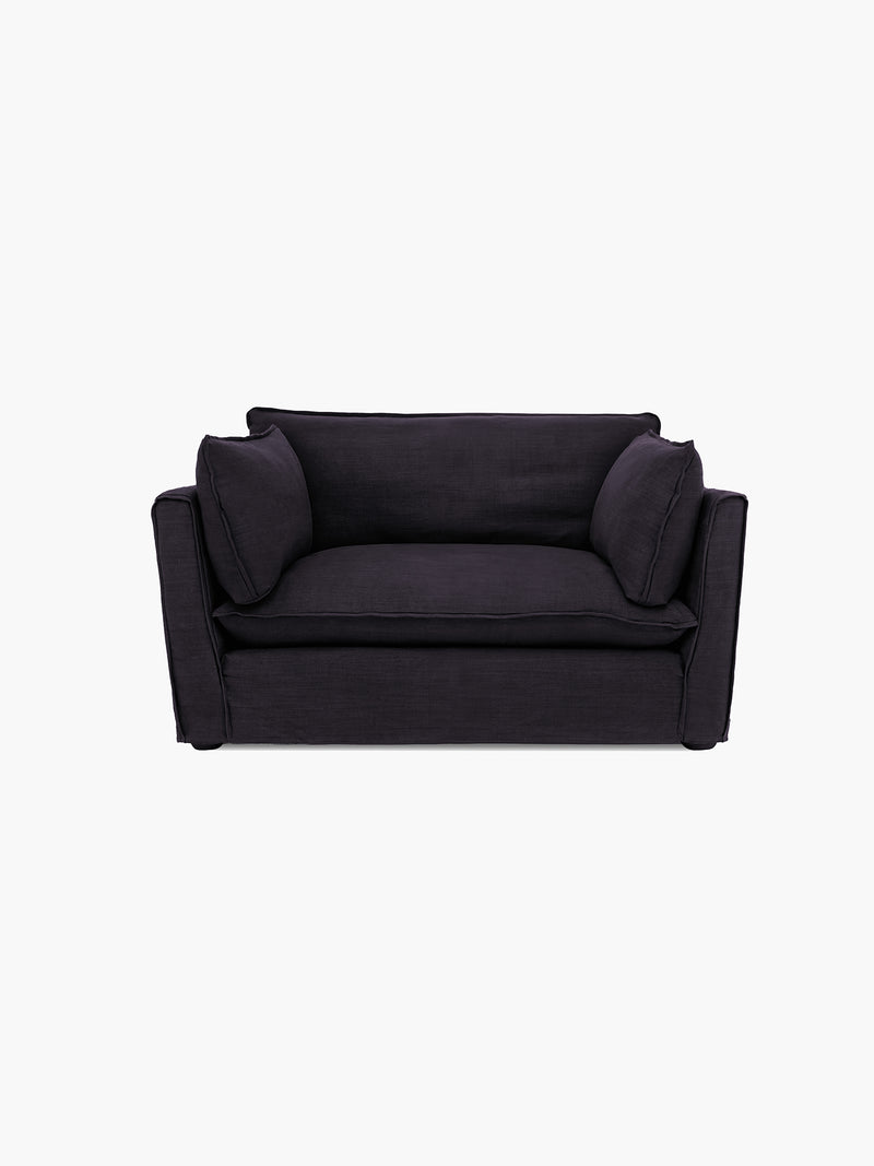 Cocobella Loveseat in Beatrice Midnight - Hand Made in USA
