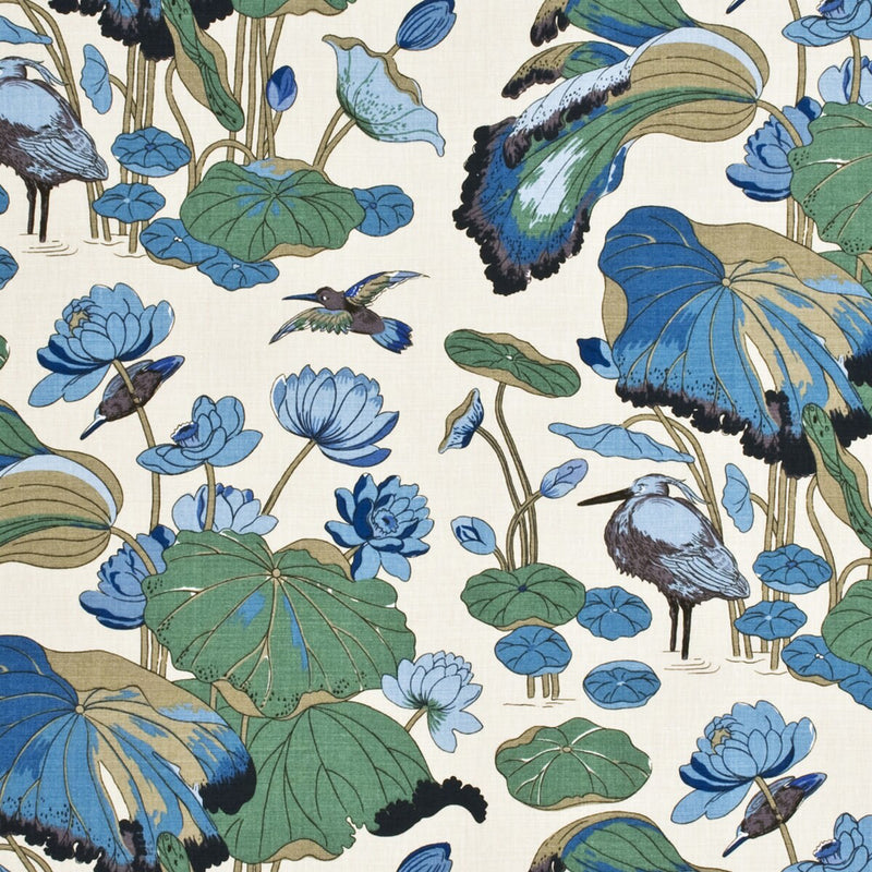 Nympheus Aqua/Teal Fabric Per Yard