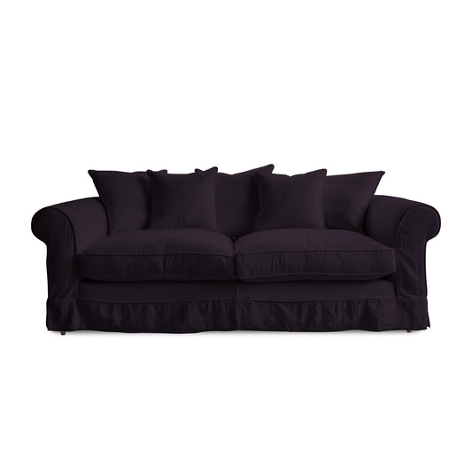Salthrop Large Sofa with Scatter Cushion in Beatrice Midnight - Hand Made in USA