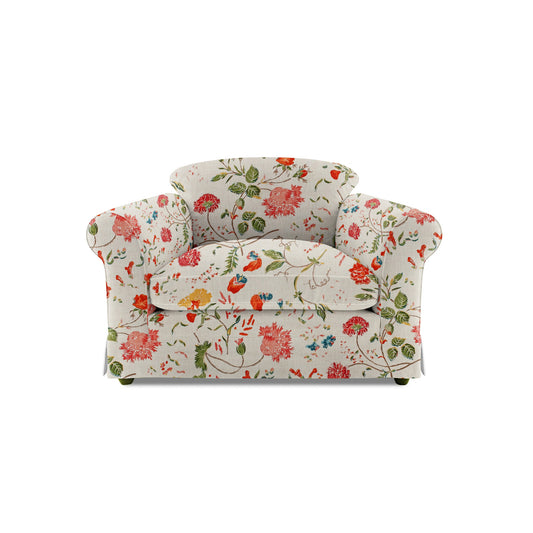 Barton Small Sofa with Big Back Cushions in Wildwood Ivory - Hand Made in USA