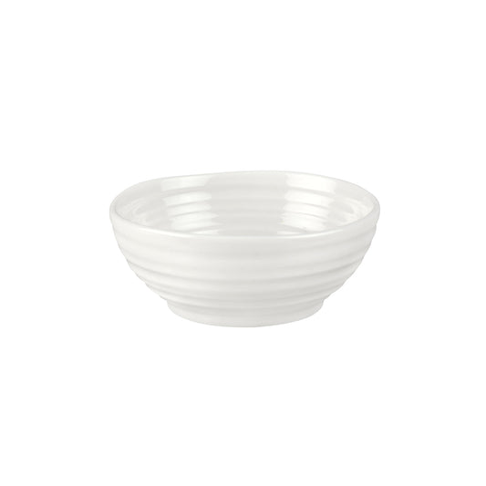White Porcelain Low Bowl - Set of 4