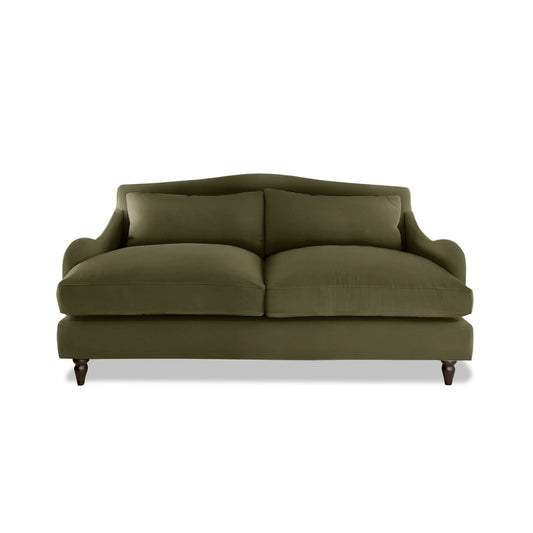Isobel 2.5 Seater Sofa in Khaki Linen - Hand Made in USA