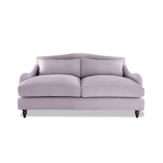 Isobel 2.5 Seater Sofa in Lilac Linen - Hand Made in USA
