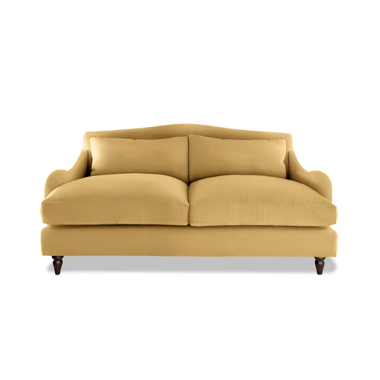 Isobel 2.5 Seater Sofa in Maize Linen - Hand Made in USA