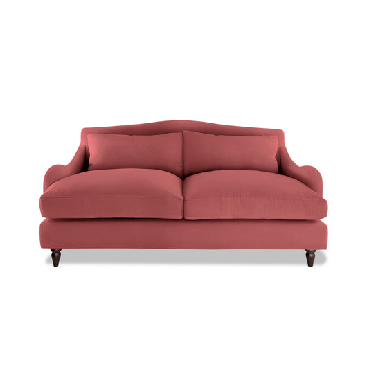Isobel 2.5 Seater Sofa in Rouge Linen - Hand Made in USA