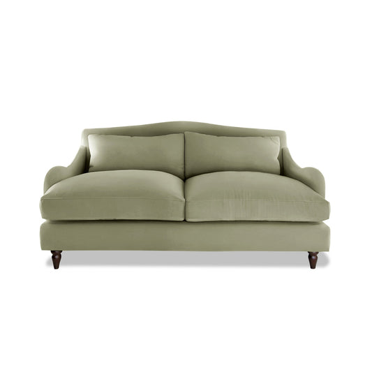 Isobel 2.5 Seater Sofa in Sage Linen - Hand Made in USA