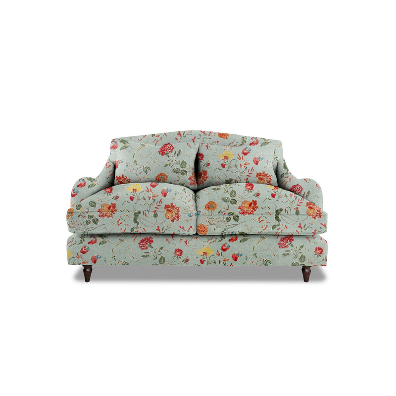 Felix 2 seater sofa in Natural Linen Wildwood Duck Egg - Hand Made in USA