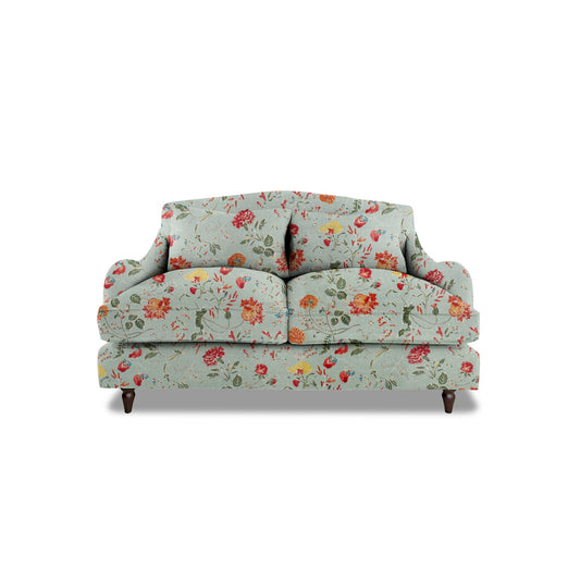 Isobel 2 seater sofa in Natural Linen Wildwood Duck Egg - Hand Made in USA