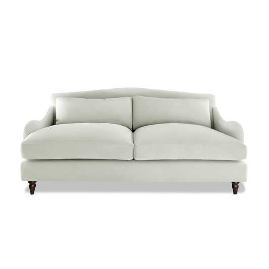 Isobel 3 Seater Sofa in Dove Linen - Hand Made in USA