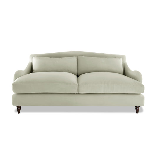 Isobel 3 Seater Sofa in Ivory Linen - Hand Made in USA