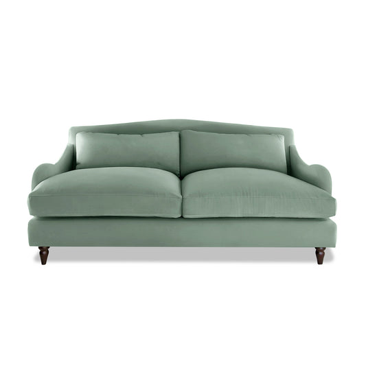 Isobel 3 Seater Sofa in Mineral Linen - Hand Made in USA