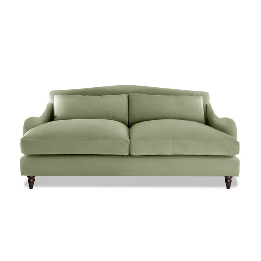 Isobel 3 Seater Sofa in Taupe Linen - Hand Made in USA