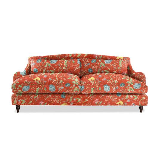 Felix 4 seater sofa in Natural Linen Wildwood Pumpkin - Hand Made in USA