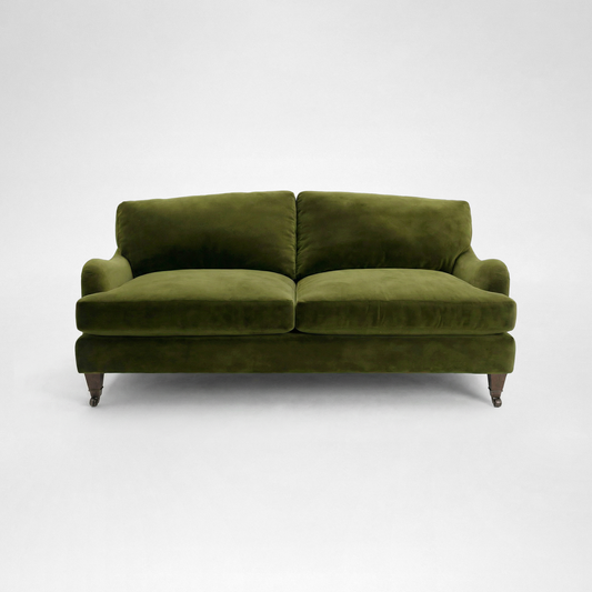 Isobel 2.5 seater sofa with Pelham Moss Velvet - Handmade in the USA