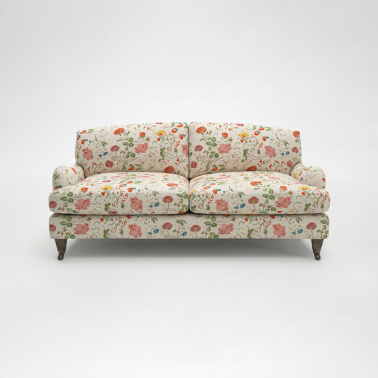 Isobel 2.5 seater sofa with Big Back Cushion in Wildwood Ivory - Hand Made in the USA