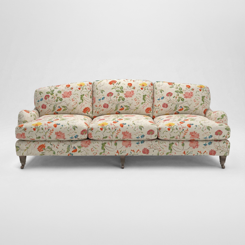 Isobel 4 seater sofa in Wildwood Ivory - Handmade in the USA
