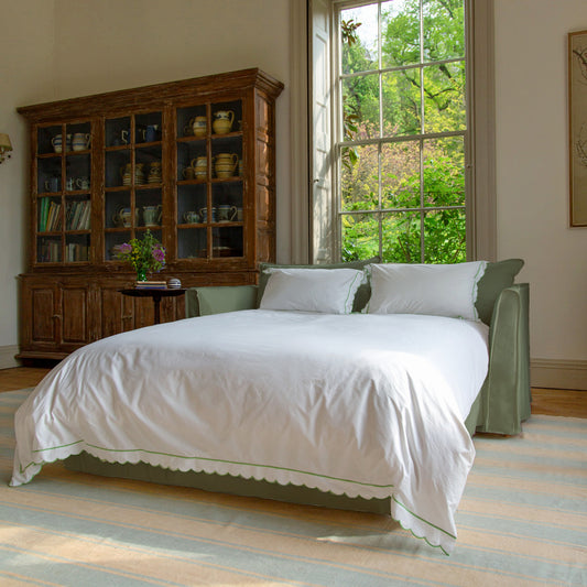 Coco 2.5 Seater sleeper sofa in Hemp Linen - Hand Made in USA