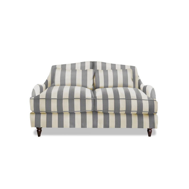 Felix 2 seater sofa in Garden Grey Stripes - Hand Made in USA
