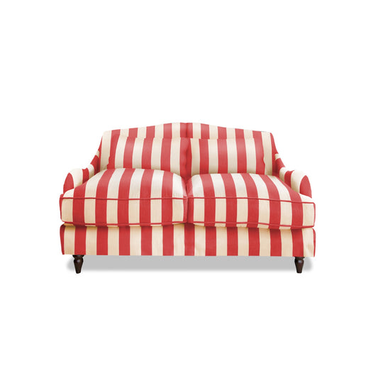 Isobel 2 seater sofa in Petunia Stripes - Hand Made in USA