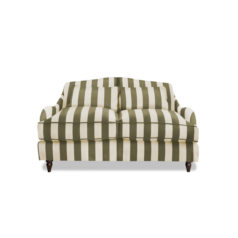 Felix 2 seater sofa in Spring Green Stripes - Hand Made in USA