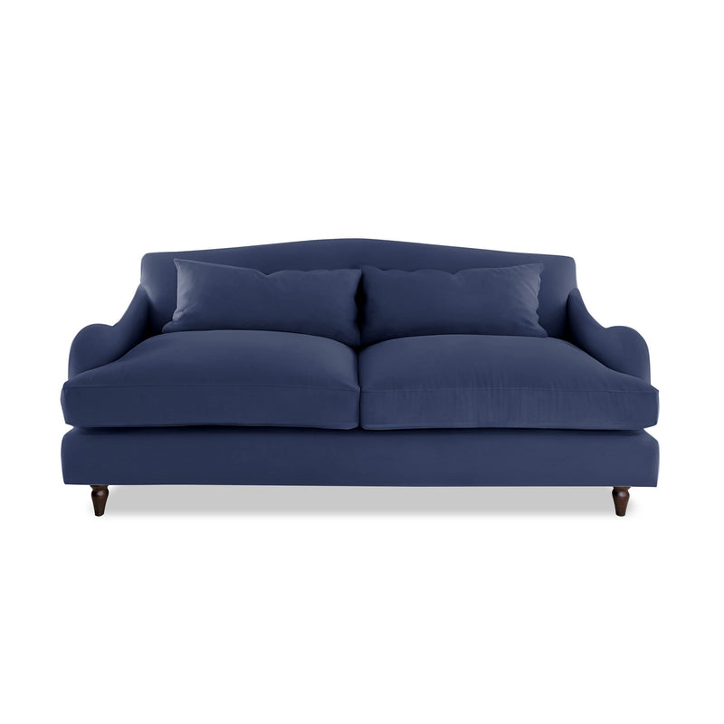 Felix 3 seater sofa in Cotton Linen Inkspot - Hand Made in USA