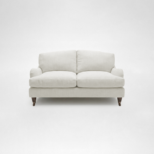 Isobel 2 seater sofa with Big Back Cushion in Designers Guild Brera Lino Putty - Hand Made in USA