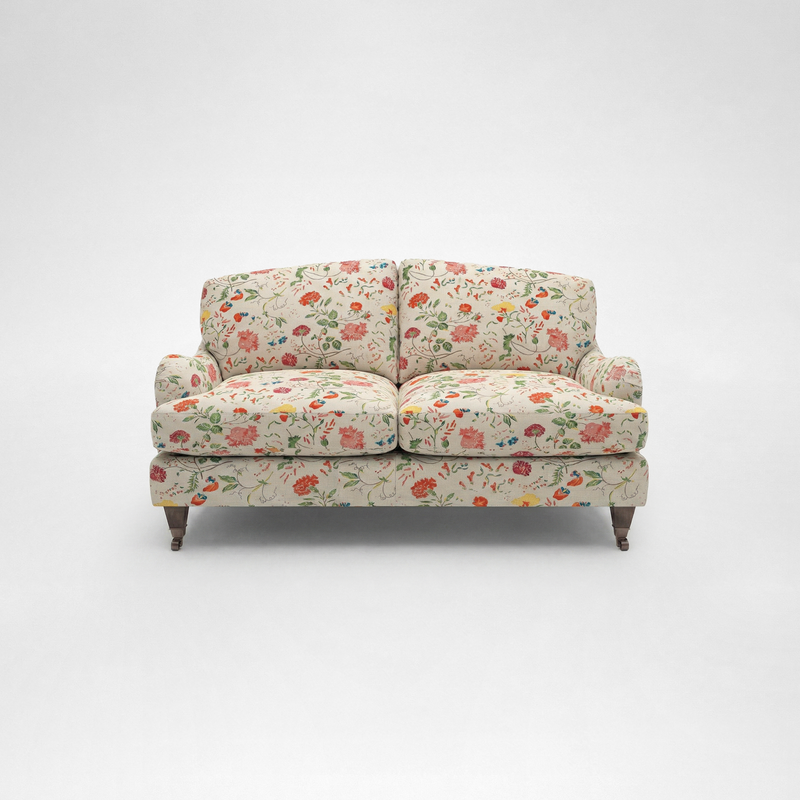 Isobel 2 seater sofa with Big Back Cushion in Wildwood Ivory - Hand Made in USA