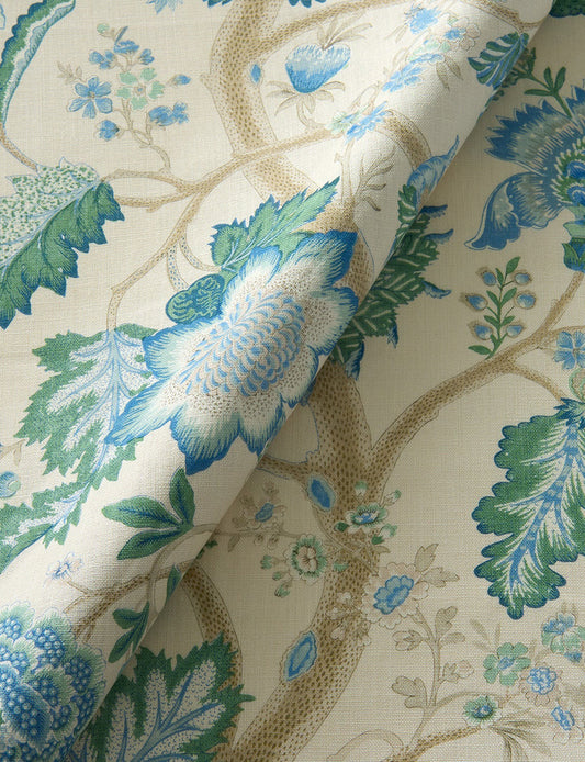 English Garden - Kitty - Blue Green Fabric Swatch
