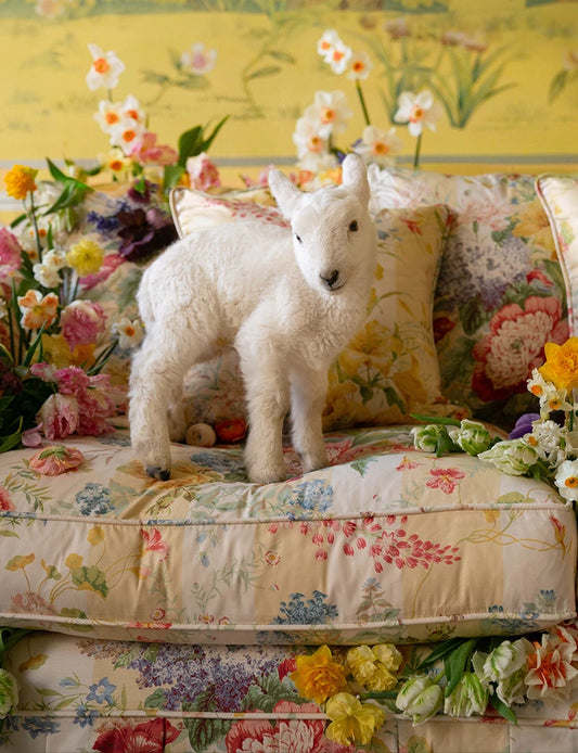 Barton Large Sofa with Scatter Cushions in Stripe Berrington by Colefax and Fowler - Hand Made in USA