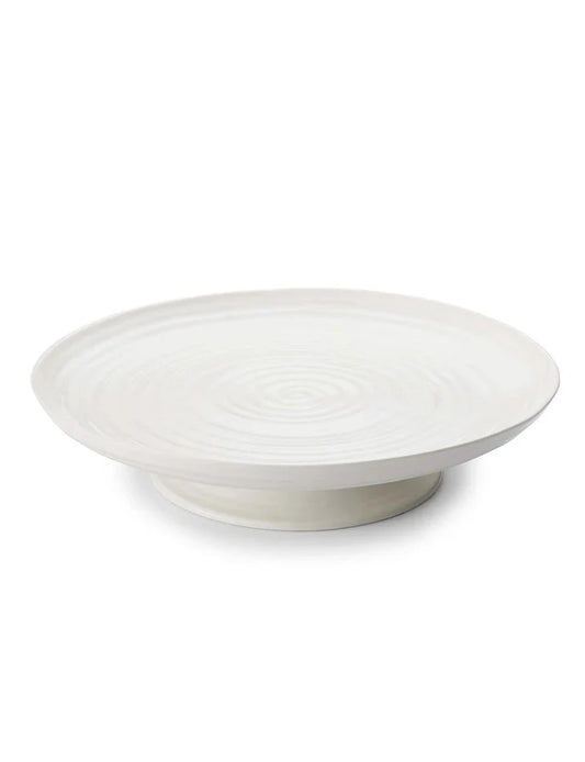 White Porcelain Footed Cake Plate