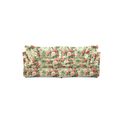 Coco 2.5 seater sleeper sofa with Knife Edge cushion in English Garden Classic Rose  - Hand Made in USA
