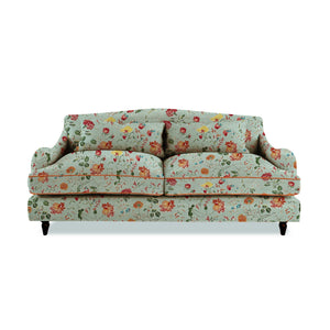 Felix 3 seater sofa in Natural Linen Wildwood Duck Egg - Hand Made in USA