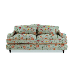 Felix 3 seater sofa in Natural Linen Wildwood Duck Egg - Hand Made in USA