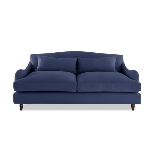 Felix 3 seater sofa in Cotton Linen Inkspot - Hand Made in USA