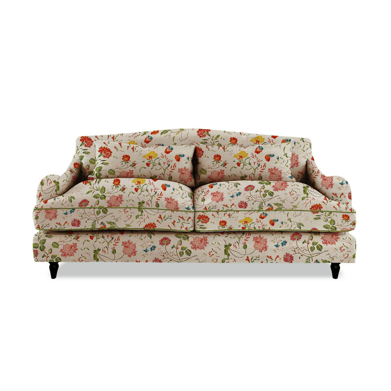 Felix 3 seater sofa in Natural Linen Wildwood Ivory - Hand Made in USA