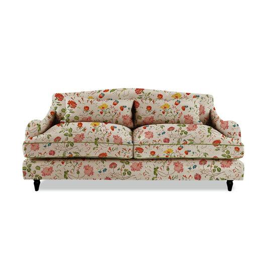 Felix 3 seater sofa in Natural Linen Wildwood Ivory - Hand Made in USA