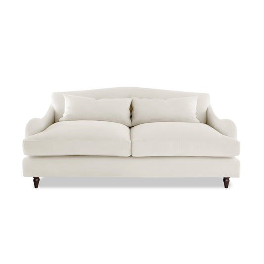 Felix 3 seater sofa in Cotton Linen Cool Coconut - Hand Made in USA