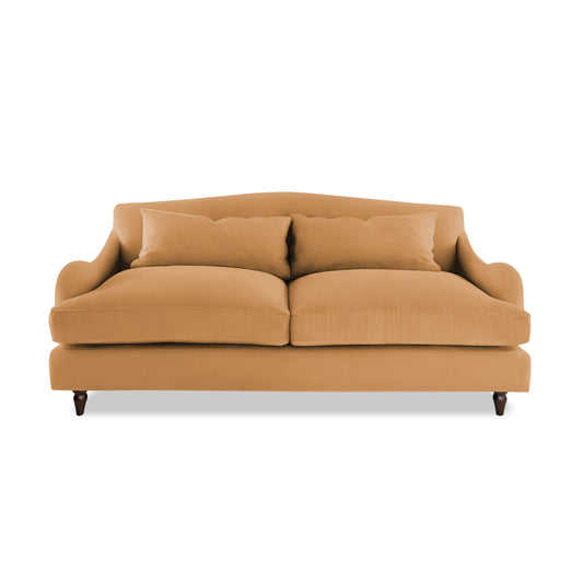 Felix 3 seater sofa in Cotton Linen Sunflower - Hand Made in USA