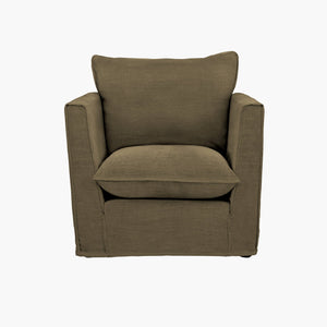 Cocobella Armchair in Beatrice Olive - Hand Made in USA