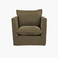 Cocobella Armchair in Beatrice Olive - Hand Made in USA