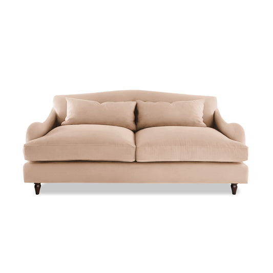 Felix 3 seater sofa in Cotton Linen Rosedale - Hand Made in USA