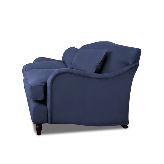 Felix 3 seater sofa in Cotton Linen Inkspot - Hand Made in USA